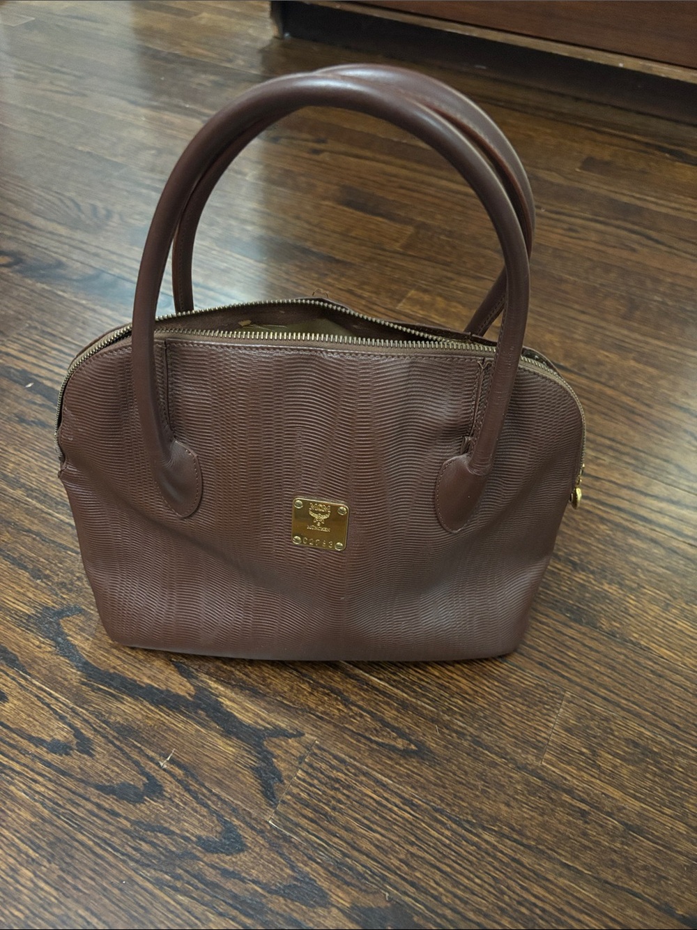 Brown Structured Dome Satchel Bag - Classic Women's Handbag